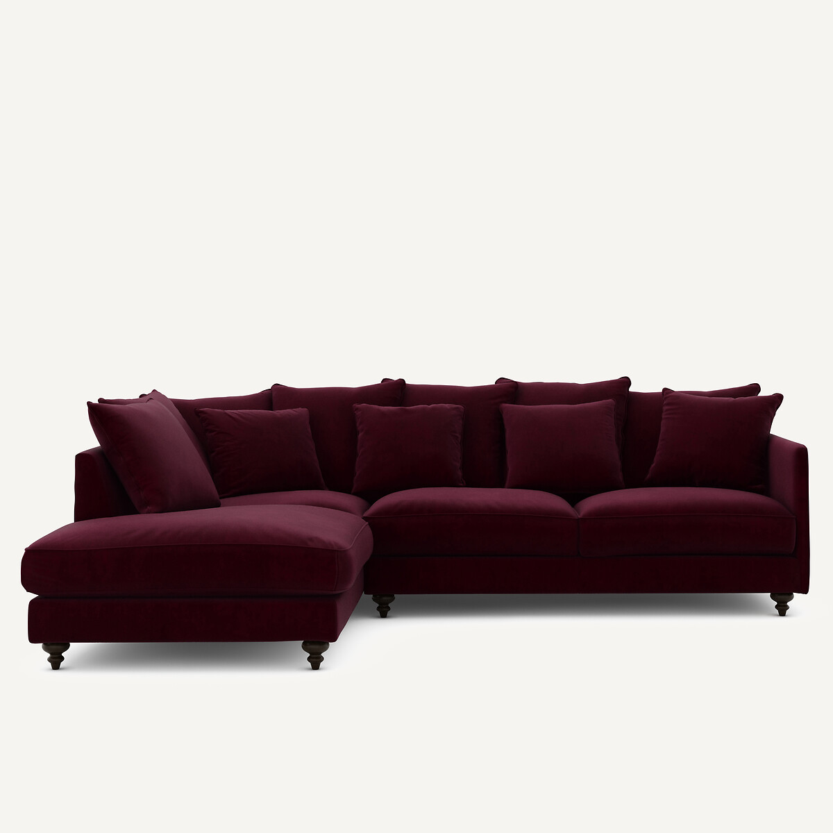 Γωνιακός καναπές-κρεβάτι με βελούδο Μ209xΠ279xΥ93cm