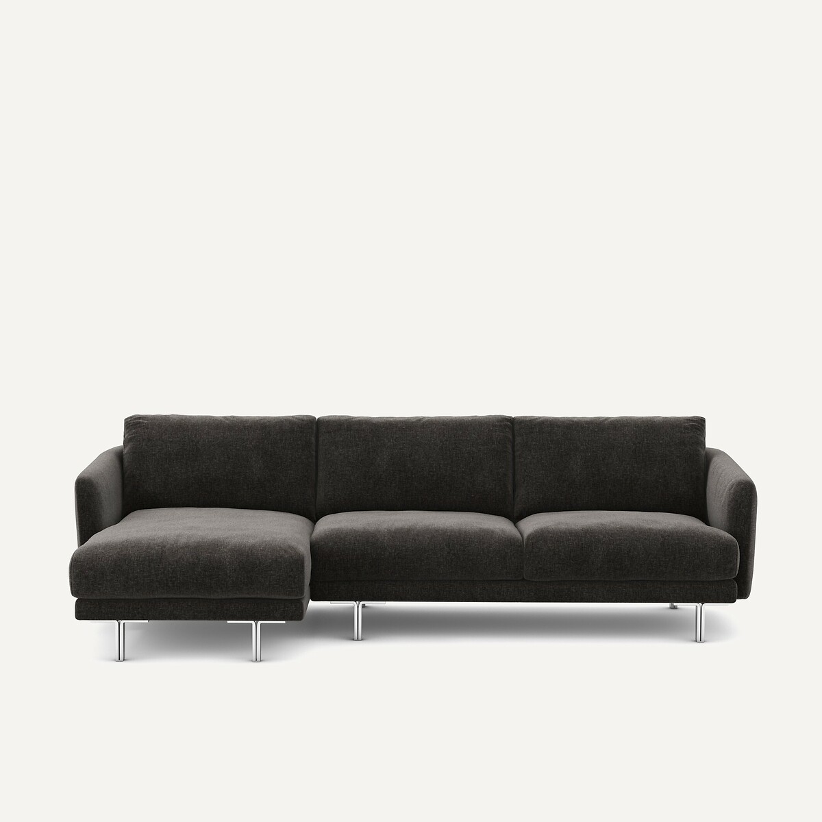 Γωνιακός καναπές από βελούδινo chenille Μ148xΠ246xΥ76cm