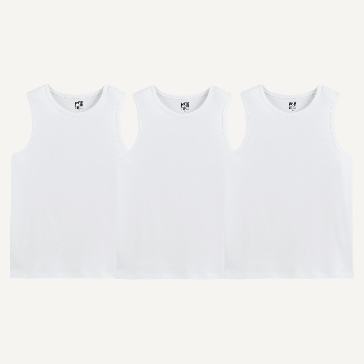 La Redoute Collections Σετ 3 αμάνικα φανελάκια