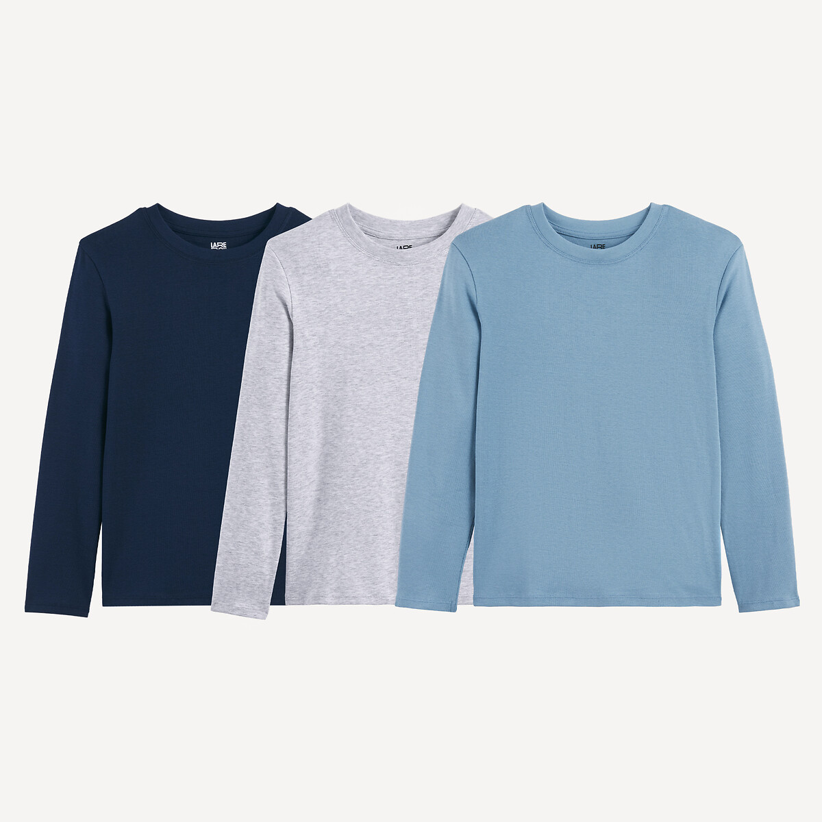 La Redoute Collections Σετ 3 μακρυμάνικα μπλουζάκια