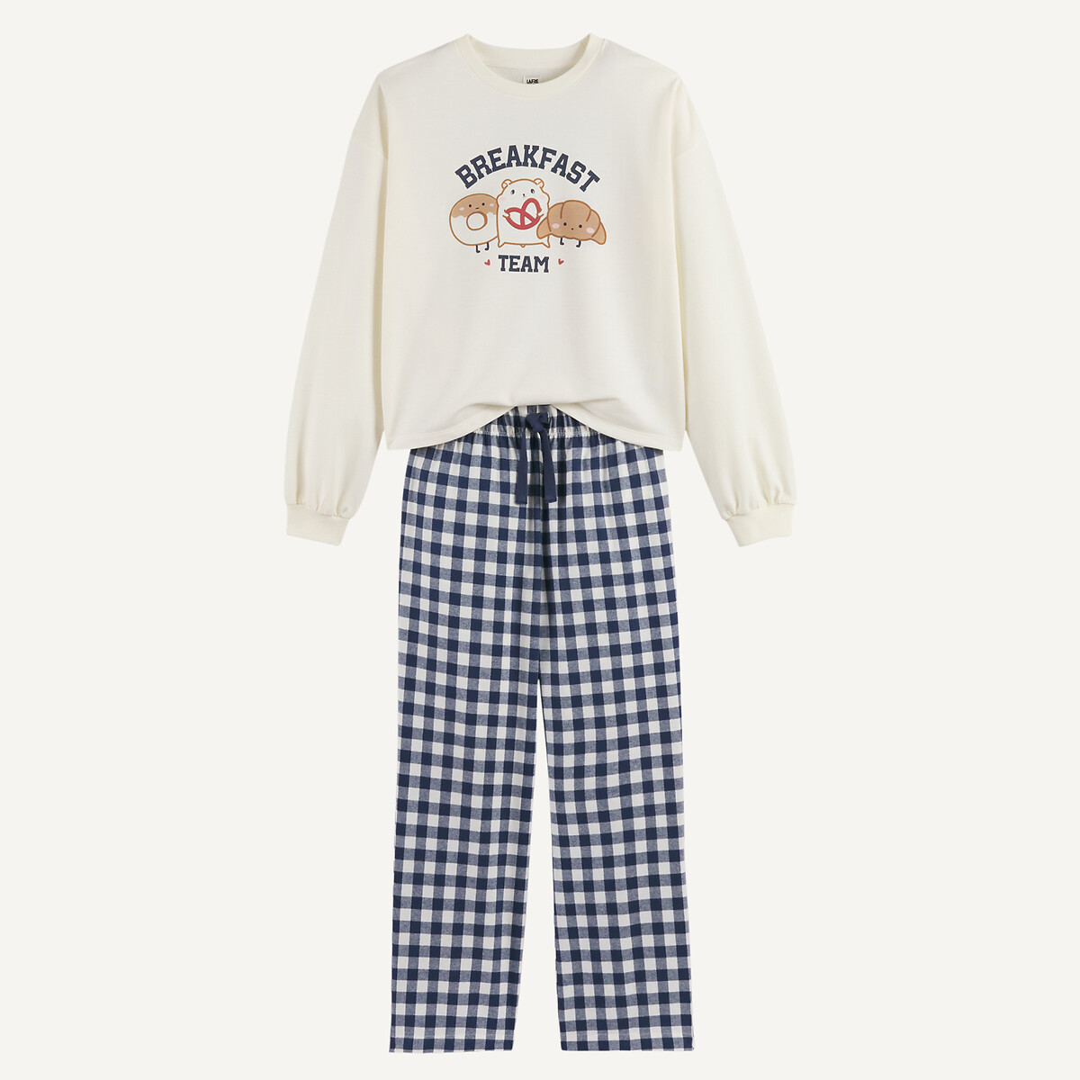 Πιτζάμα με φούτερ μπλούζα και παντελόνι φανέλας