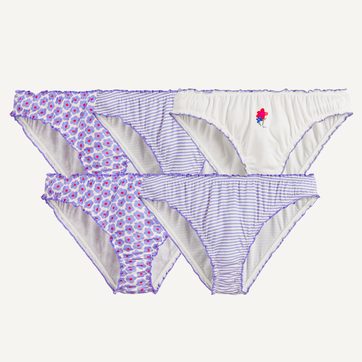 Σετ με 5 σλιπ με σούρες