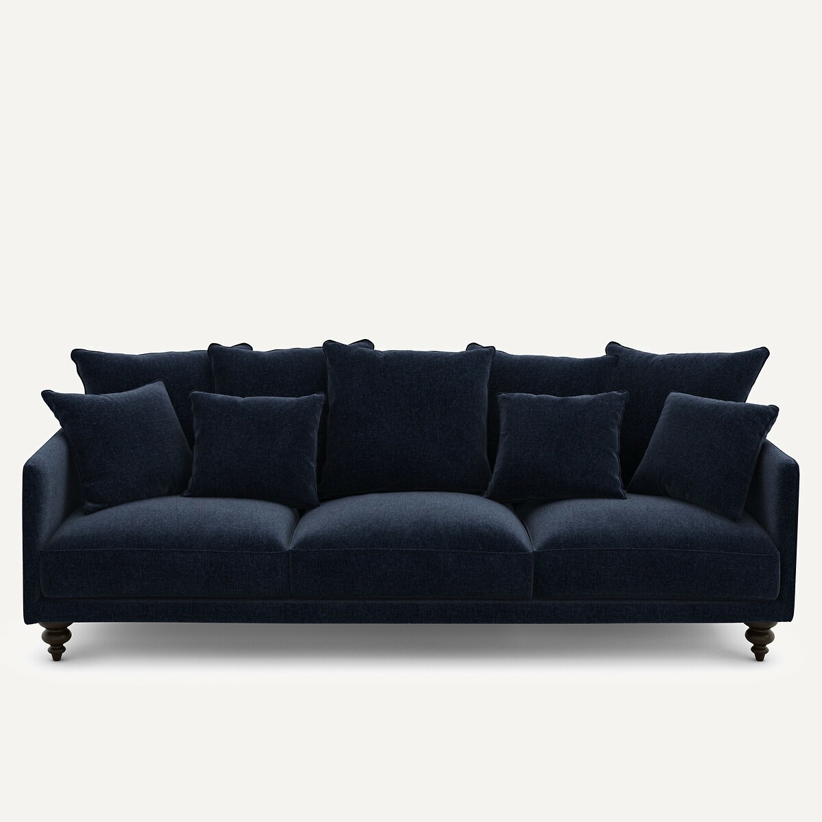 Καναπές από βελούδινο chenille Μ105xΠ198xΥ93cm