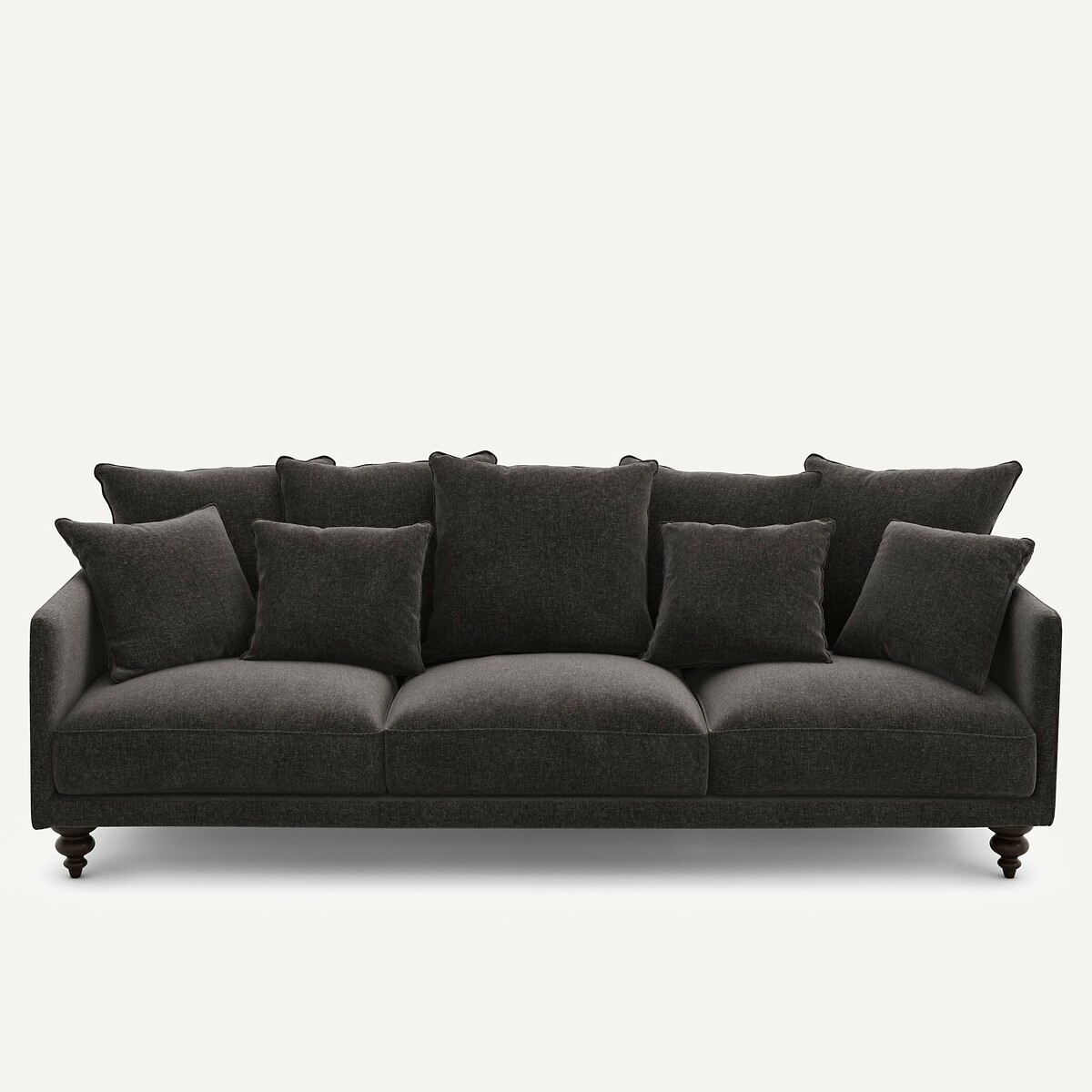 Καναπές από βελούδινο chenille Μ105xΠ198xΥ93cm