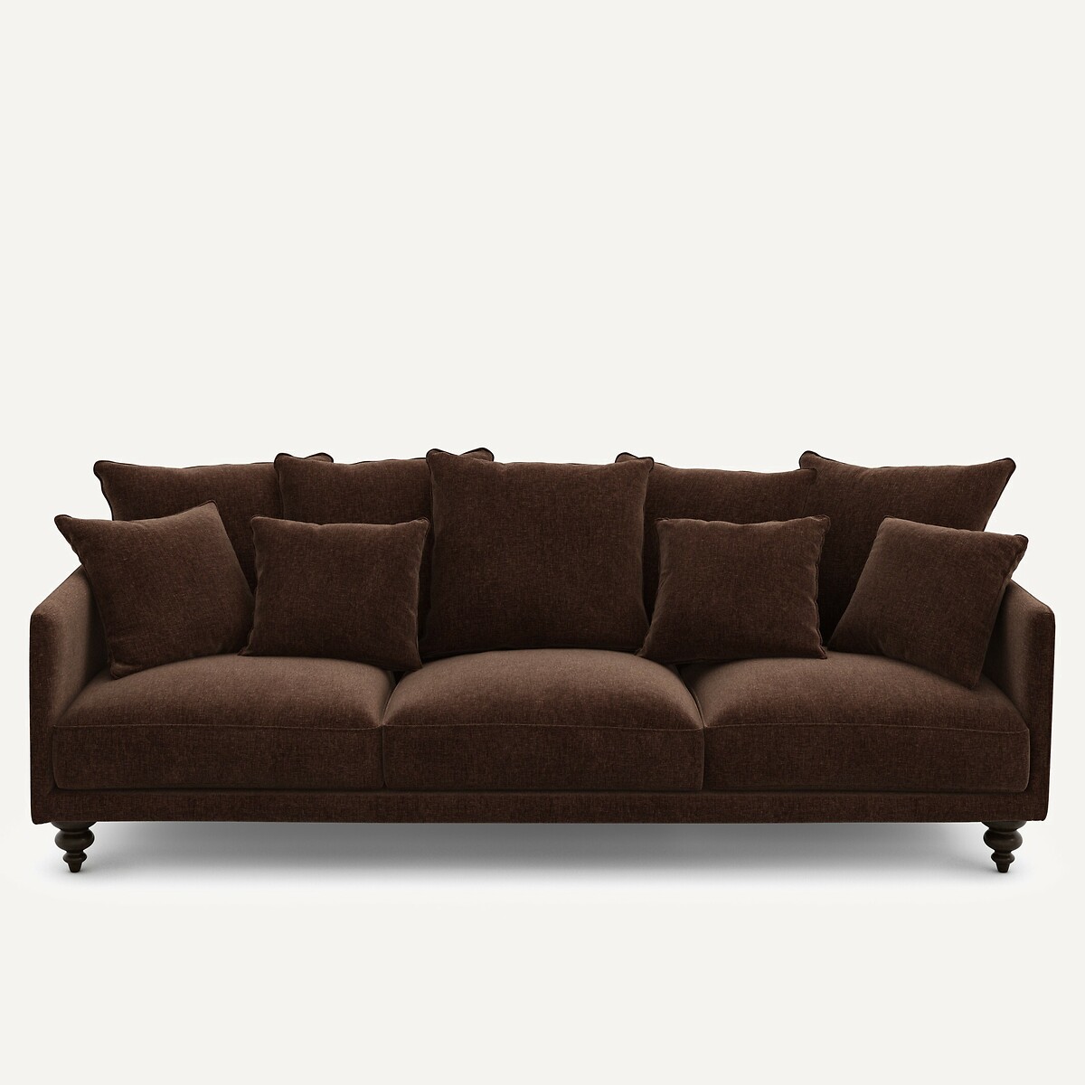 Καναπές από βελούδινο chenille Μ105xΠ198xΥ93cm