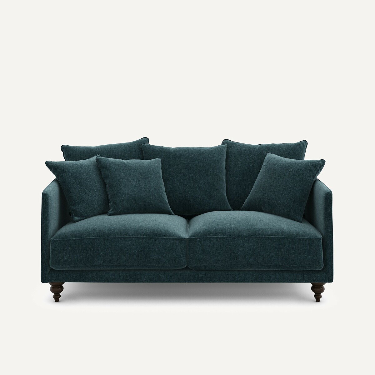 Καναπές compact από βελούδινη chenille Μ105xΠ178xΥ93cm