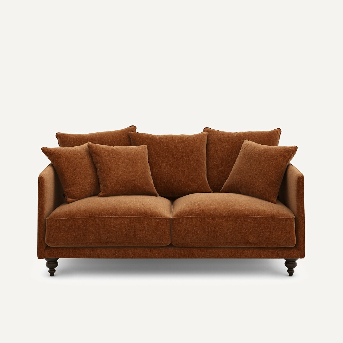 Καναπές compact από βελούδινη chenille Μ105xΠ178xΥ93cm