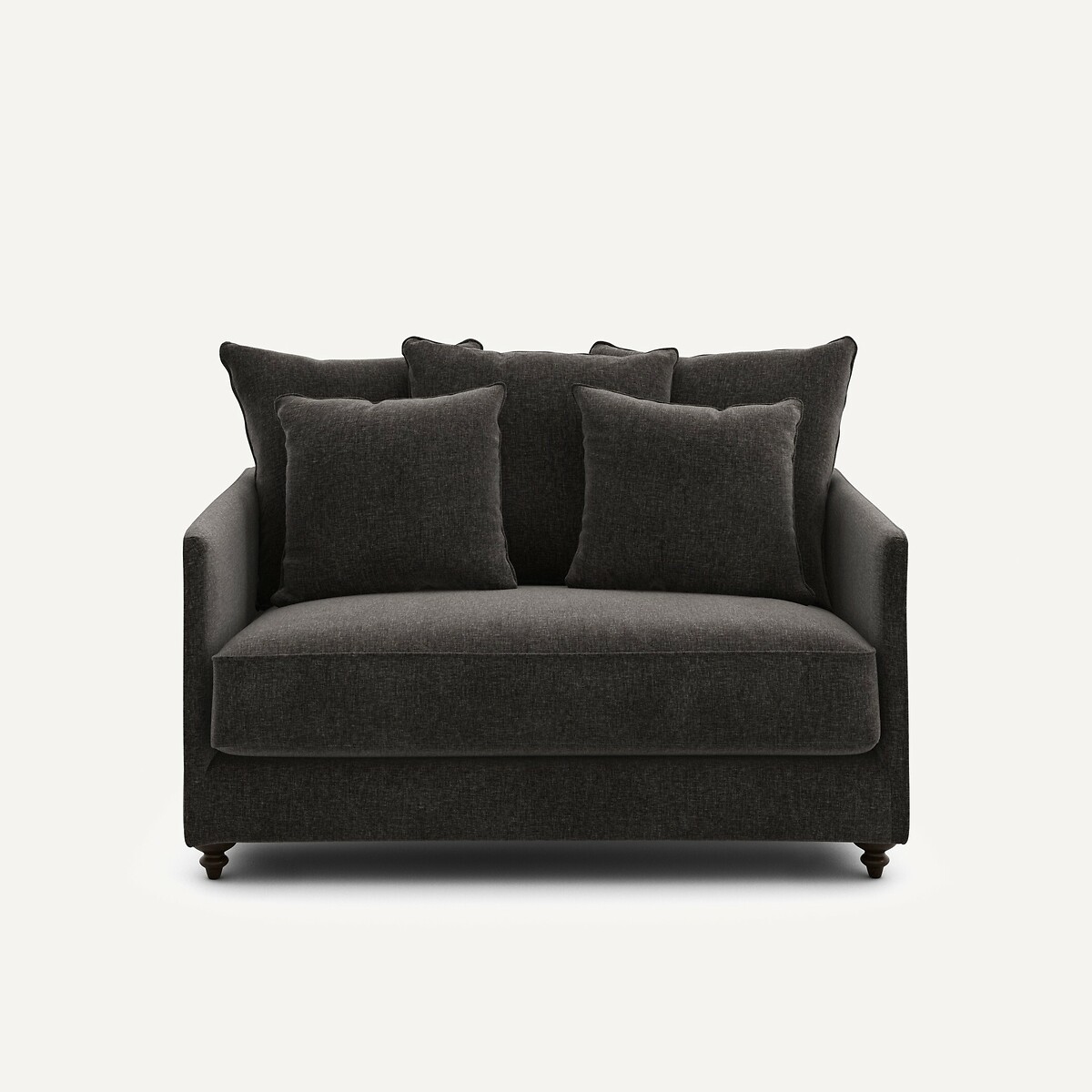 Διθέσιος καναπές-κρεβάτι από βελούδινο chenille Μ105xΠ133xΥ93cm