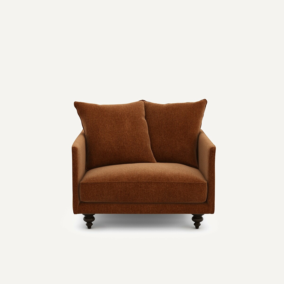 Πολυθρόνα από βελούδινο chenille Μ87xΠ87xΥ85cm
