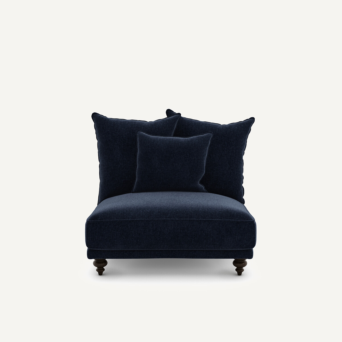 Πολυθρόνα τύπου chaise longue από βελούδινο chenille Μ105xΠ96xΥ93cm