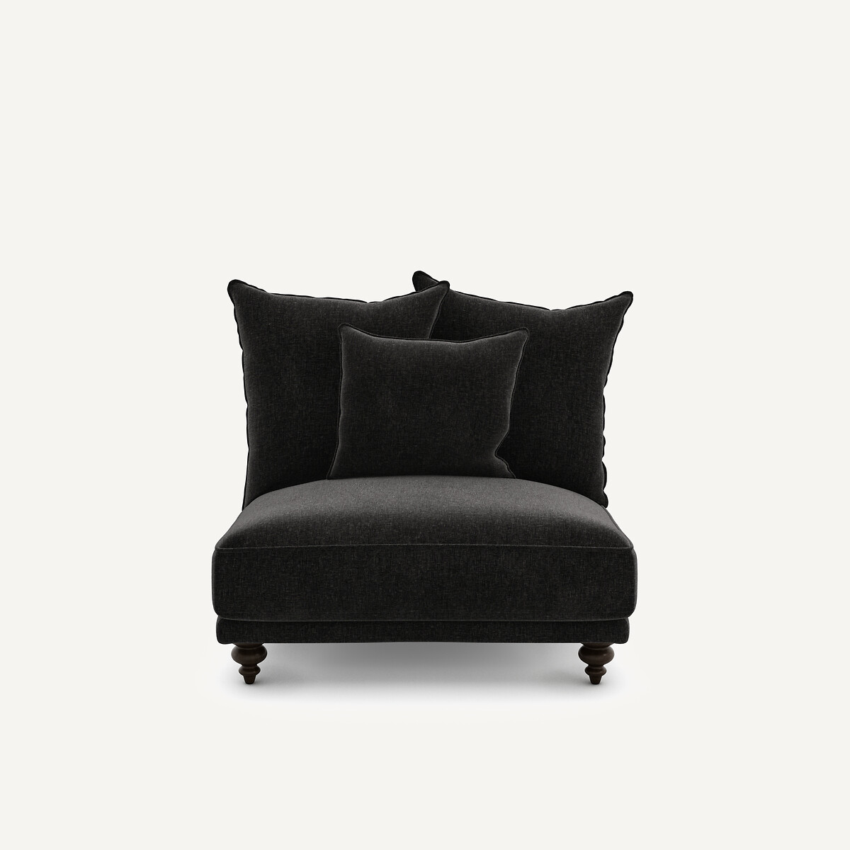 Πολυθρόνα τύπου chaise longue από βελούδινο chenille Μ105xΠ96xΥ93cm