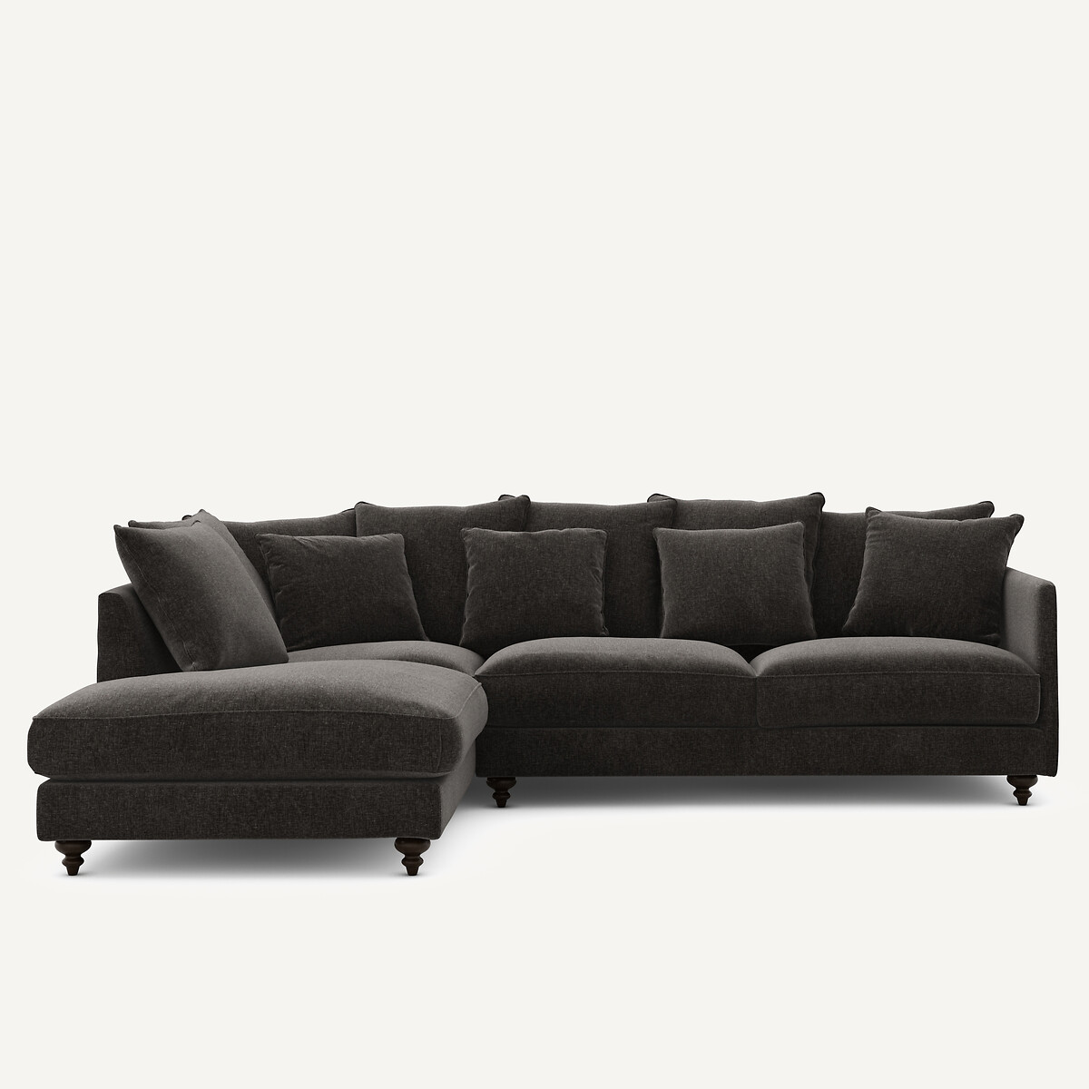 Γωνιακός καναπές-κρεβάτι από βελούδο Μ209xΠ279xΥ93cm