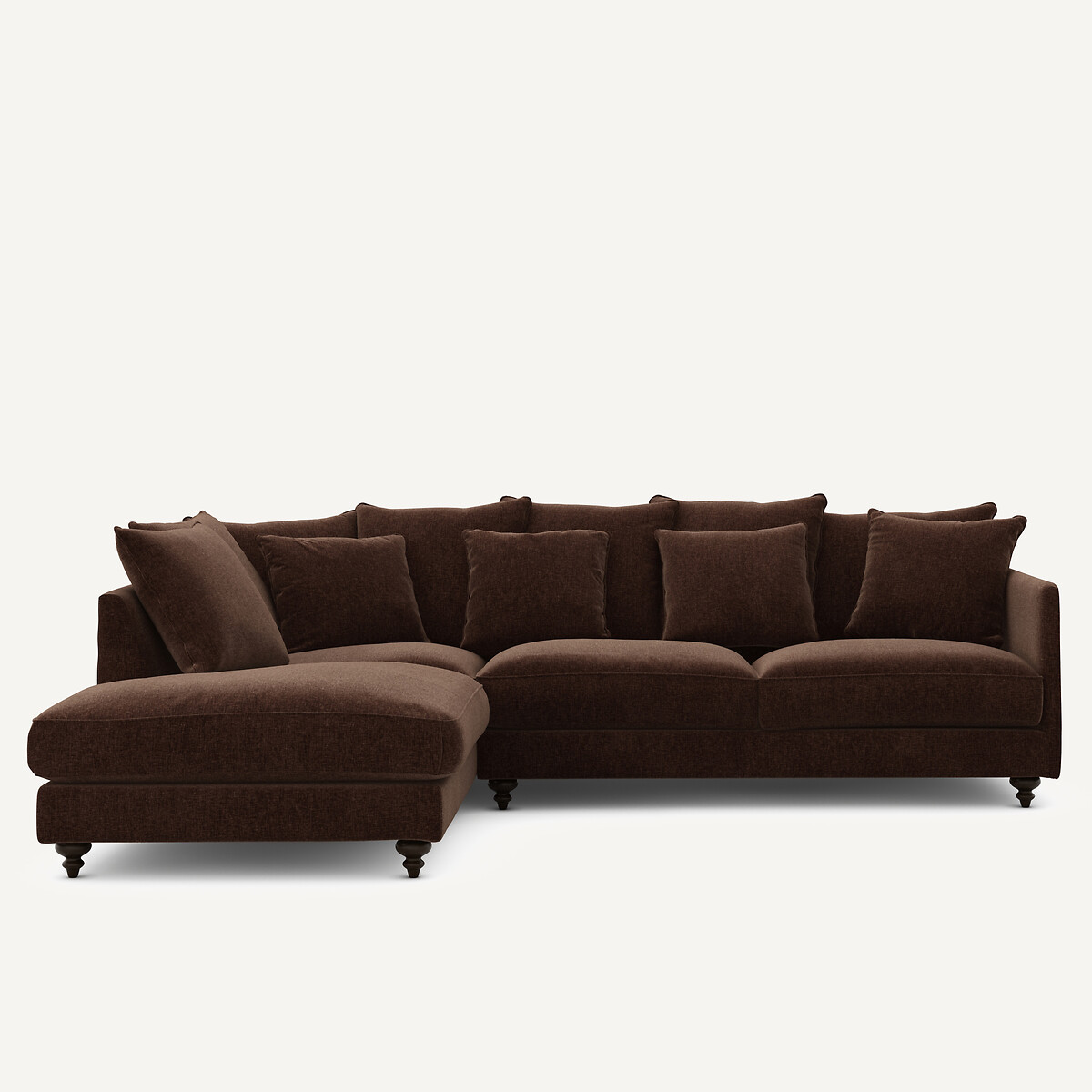 Γωνιακός καναπές-κρεβάτι από βελούδο Μ209xΠ279xΥ93cm