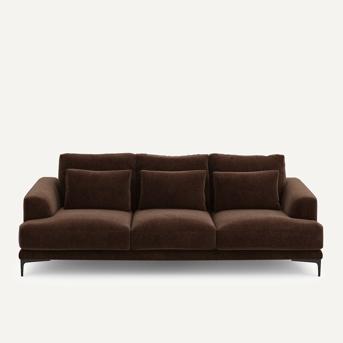 Καναπές 4 θέσεων από βελούδινο chenille Μ105xΠ247xΥ83cm