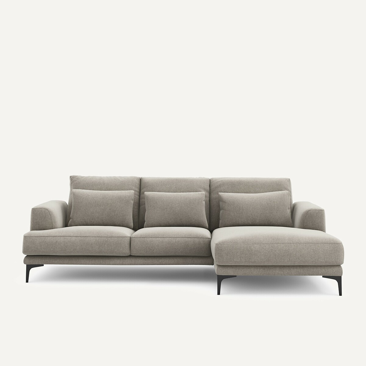 Γωνιακός καναπές δεξίος από βελούδινο chenille Μ149xΠ258xΥ83cm