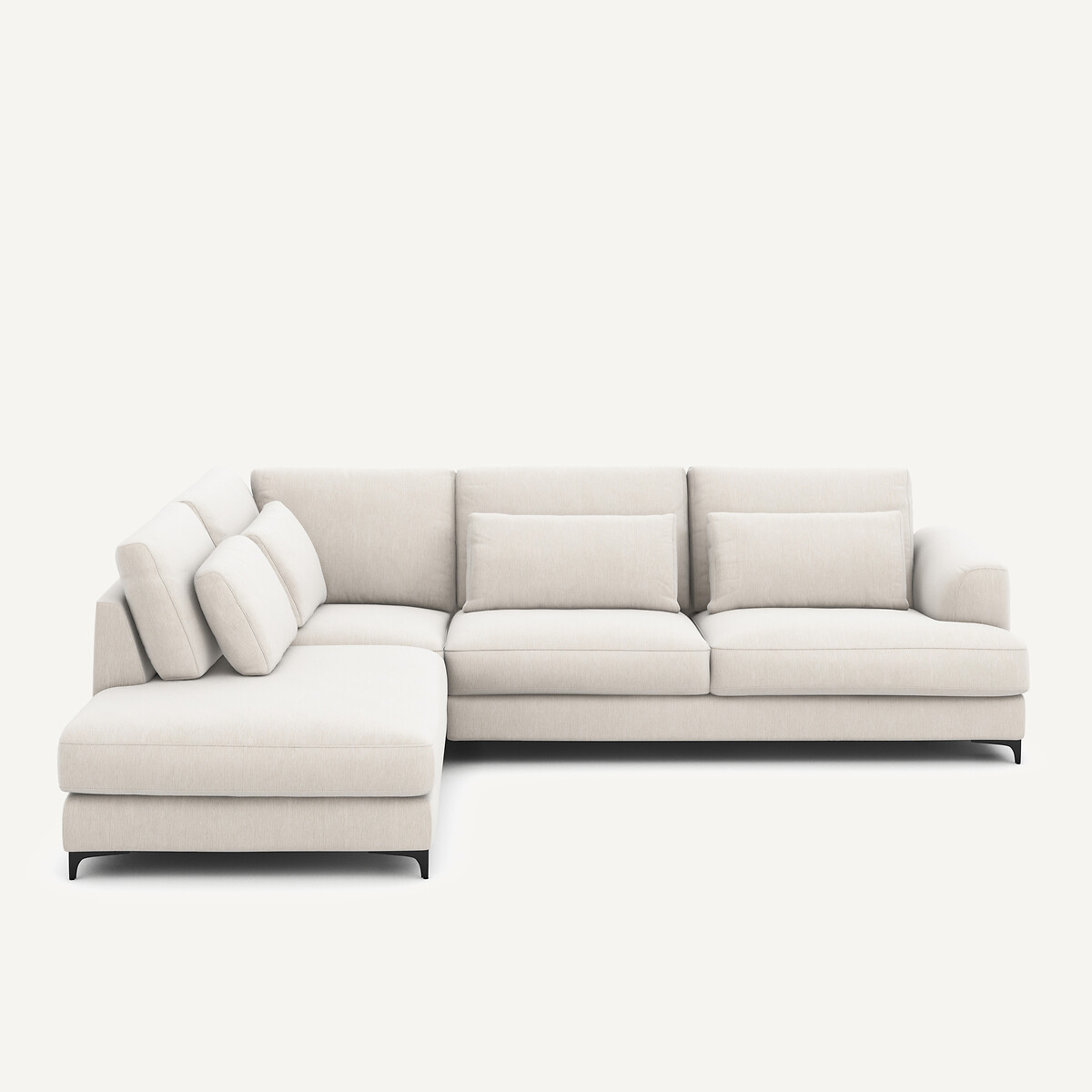 Καναπές γωνιακός αριστερός από βελούδινο chenille Μ222xΠ294xΥ83cm