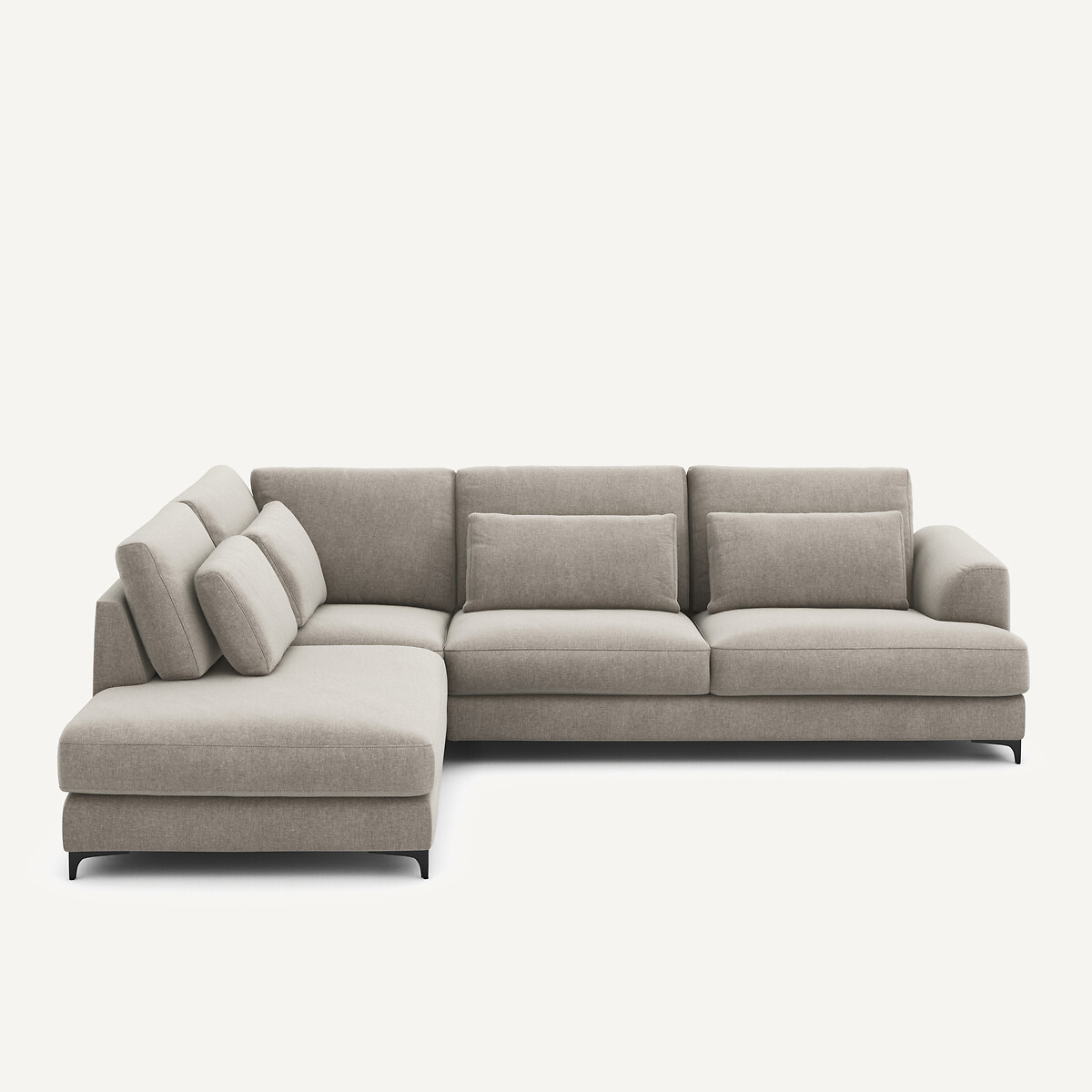 Καναπές γωνιακός αριστερός από βελούδινο chenille Μ222xΠ294xΥ83cm