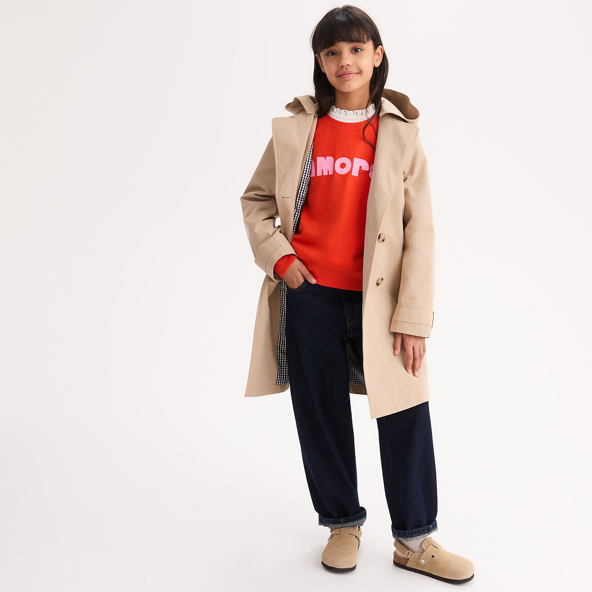 La Redoute Collections Καμπαρντίνα με αποσπώμενη κουκούλα