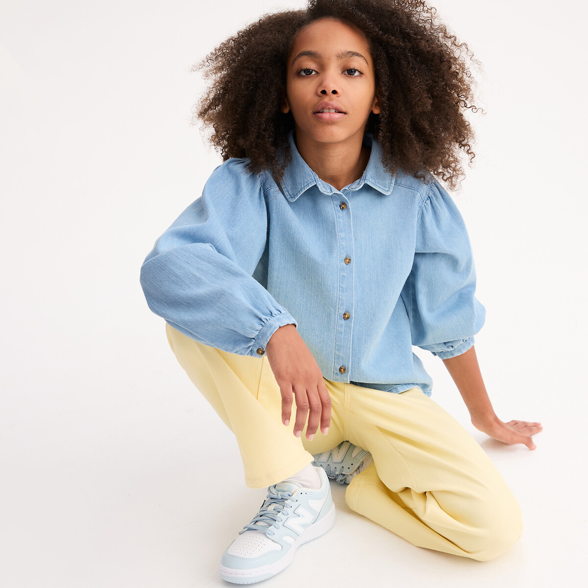 La Redoute Collections Μπλούζα με μακριά μανίκια από denim