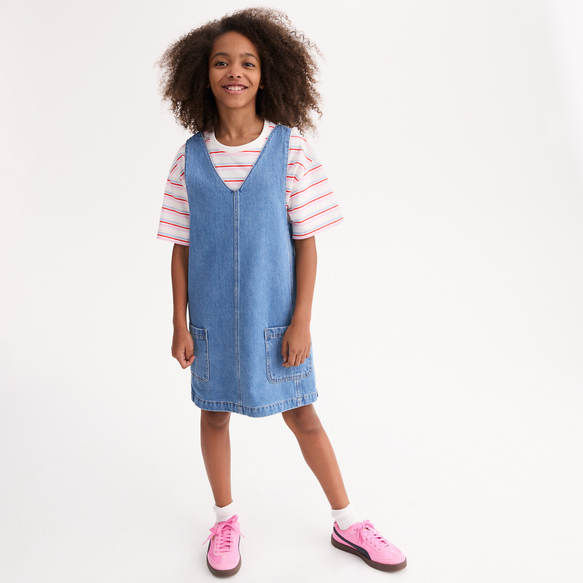 Ίσιο αμάνικο τζιν φόρεμα