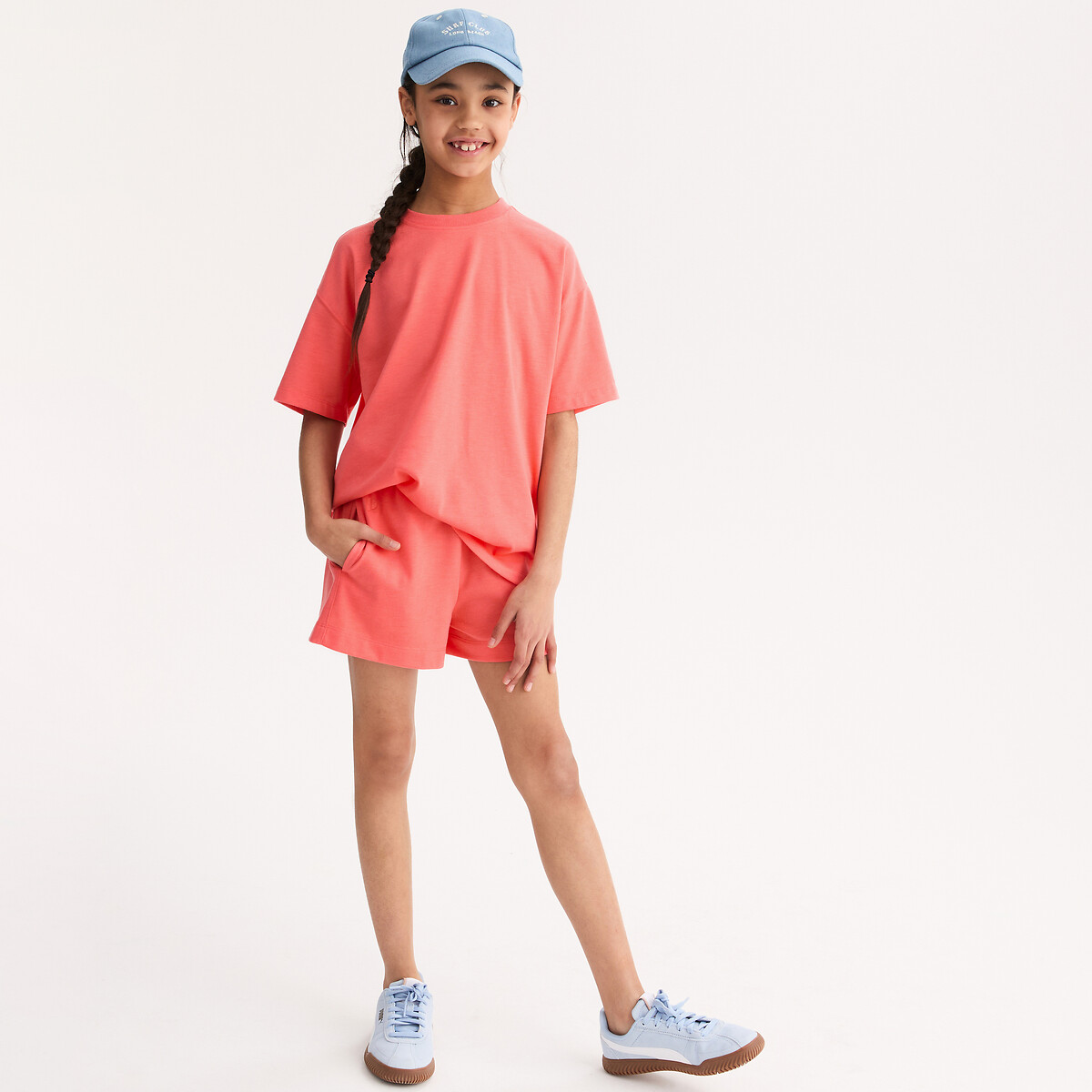 Φαρδύ t-shirt με στρογγυλή λαιμόκοψη