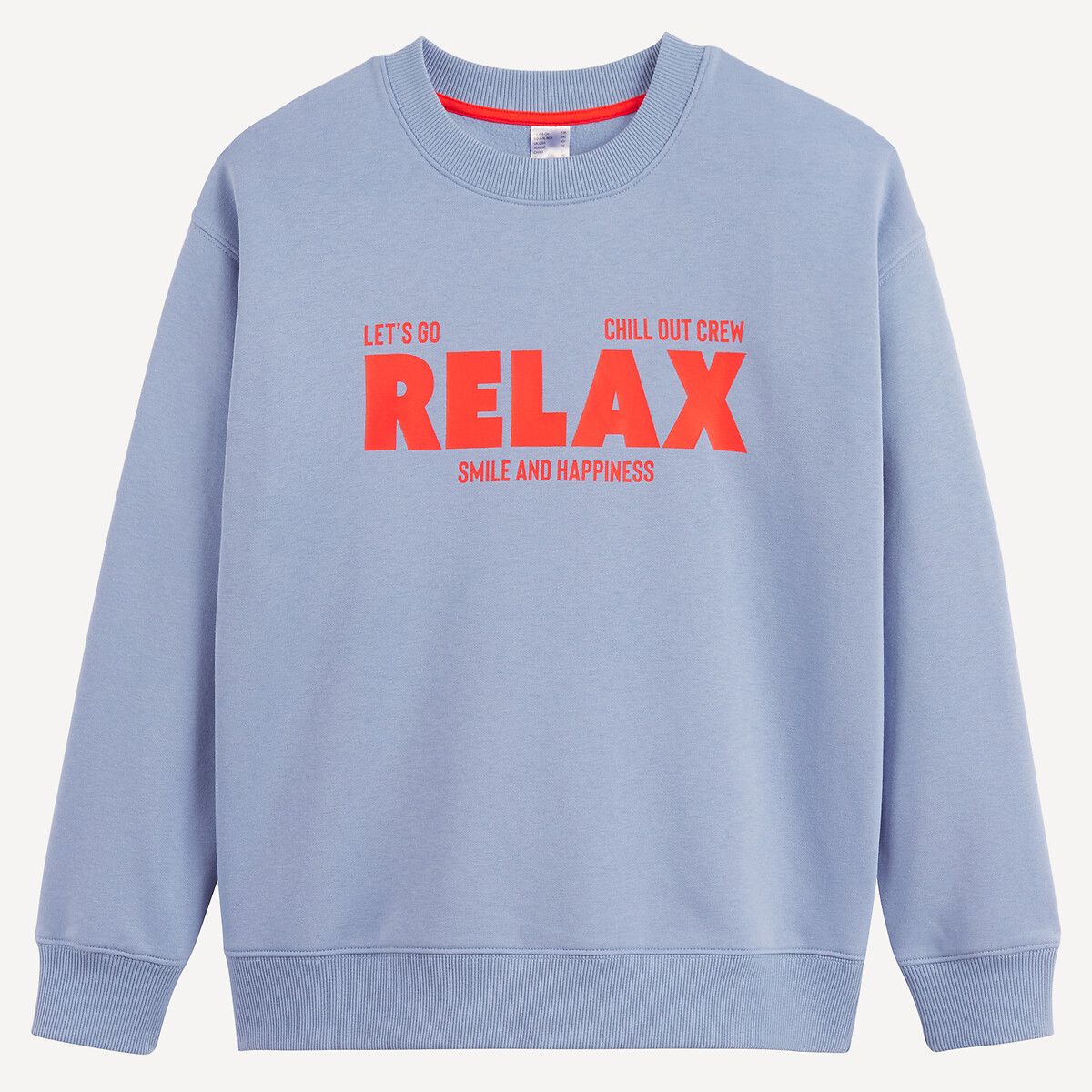 Φούτερ με στρογγυλή λαιμόκοψη από φούτερ ύφασμα