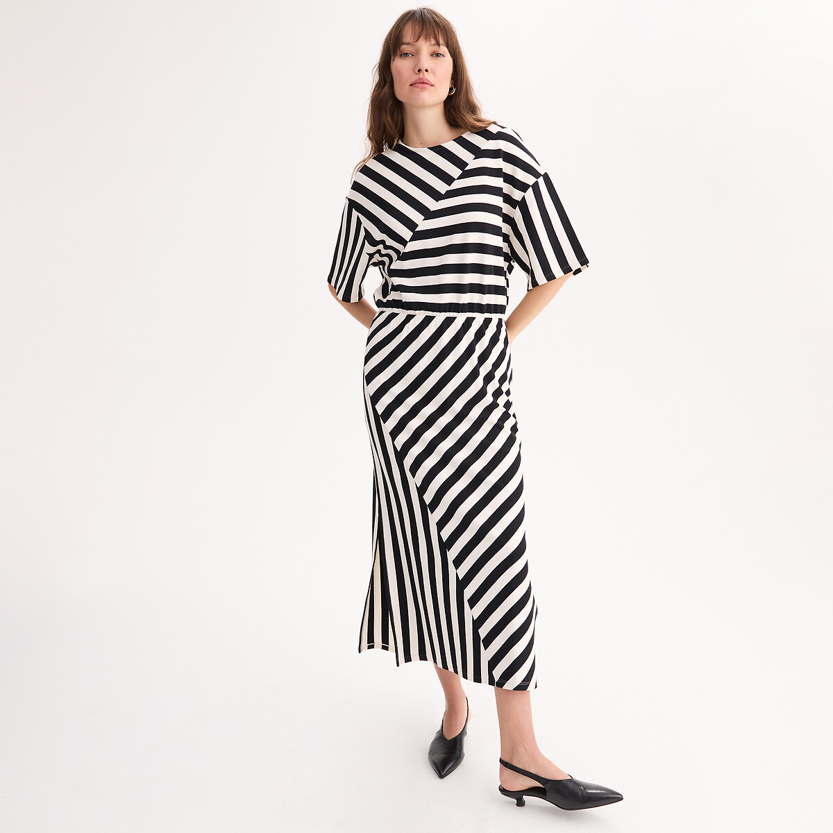 Anne Weyburn Ίσιο φόρεμα με ρίγες