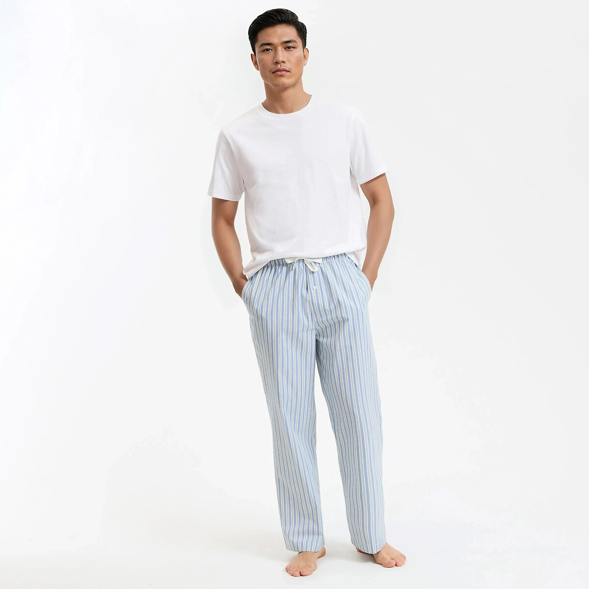 Παντελόνι πιτζάμα με ρίγες από βαμβάκι