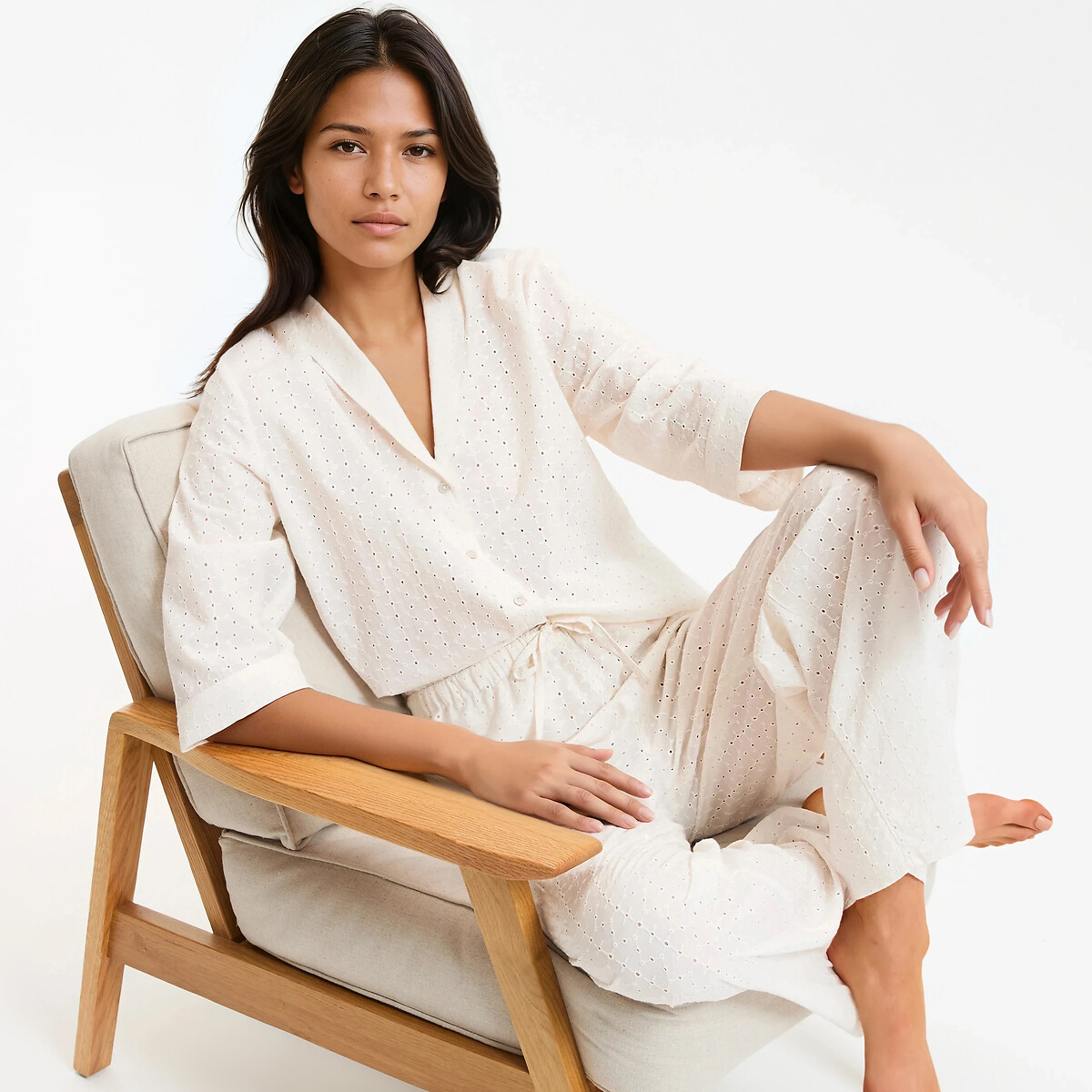 Anne Weyburn Πιτζάμα από αγγλική δαντέλα