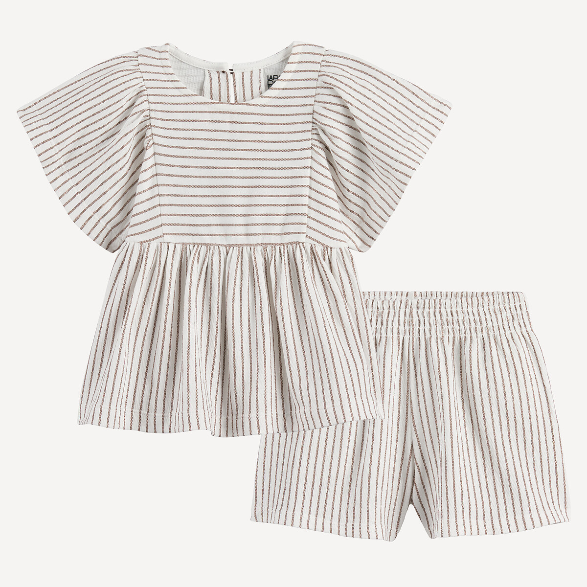 Σετ 2 τεμαχίων με μπλούζα και ριγέ σορτς