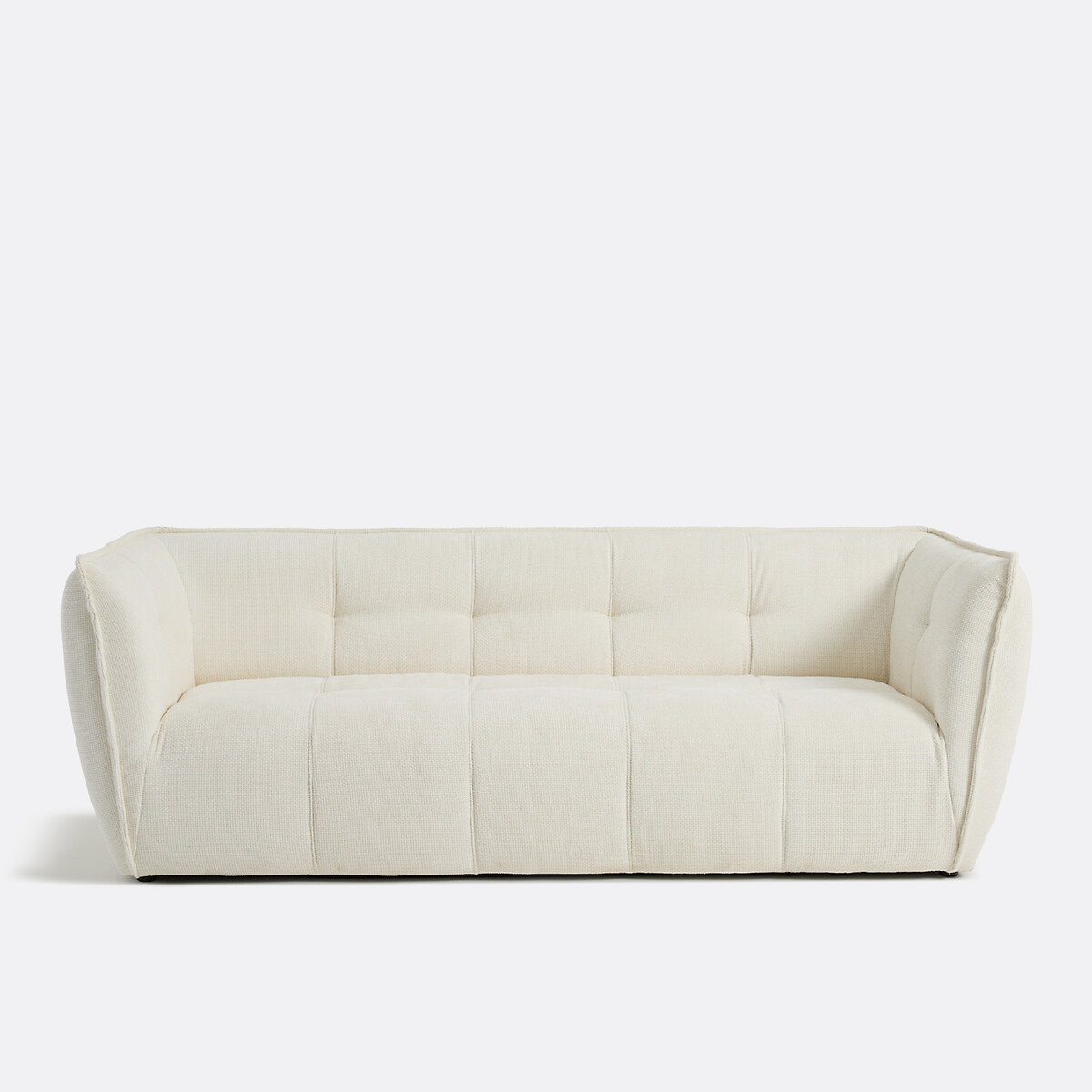 Καναπές chenille με σταυρωτή ραφή Μ99xΠ175xΥ76cm