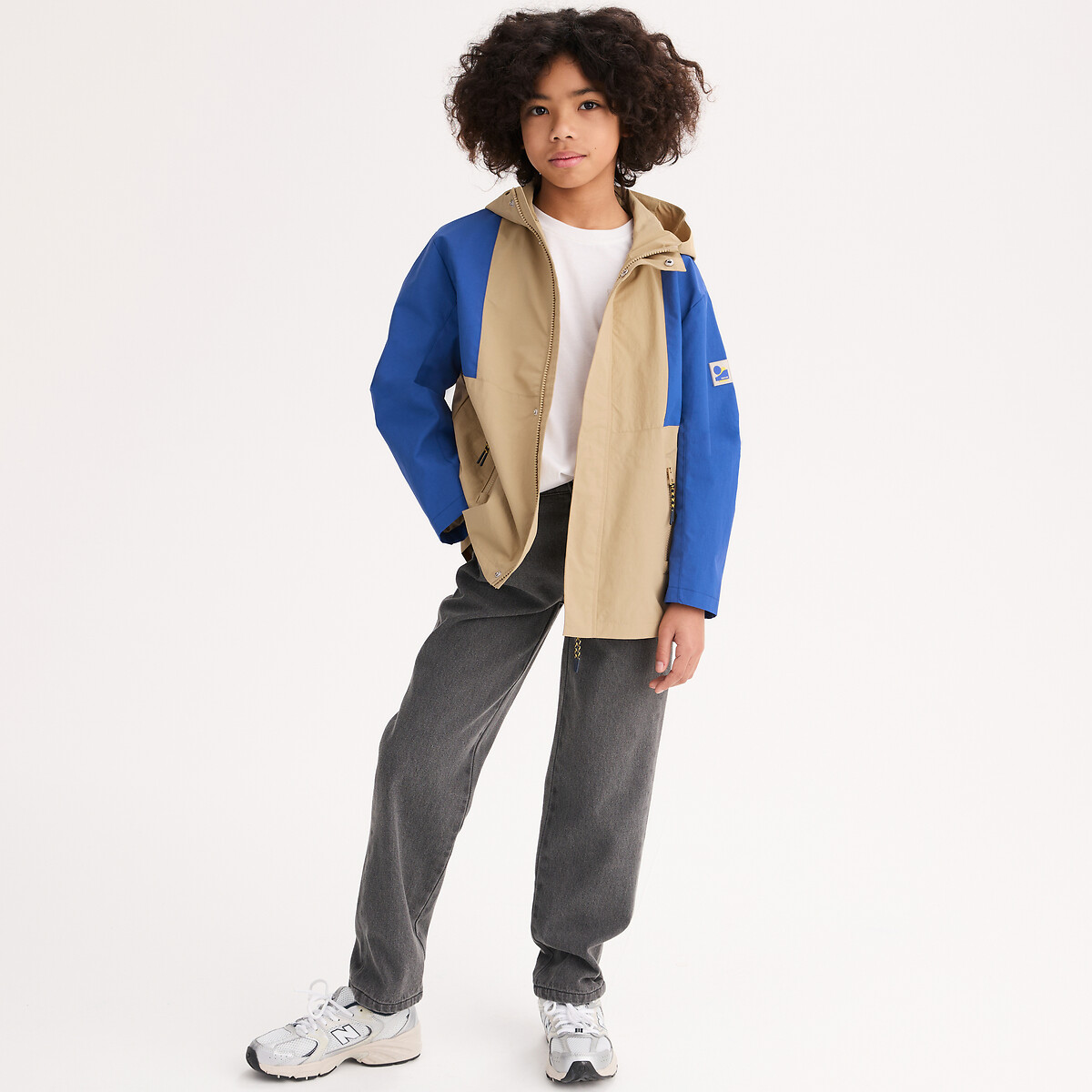 La Redoute Collections Μπουφάν αντιανεμικό με κουκούλα σε χρωματικό μπλοκ