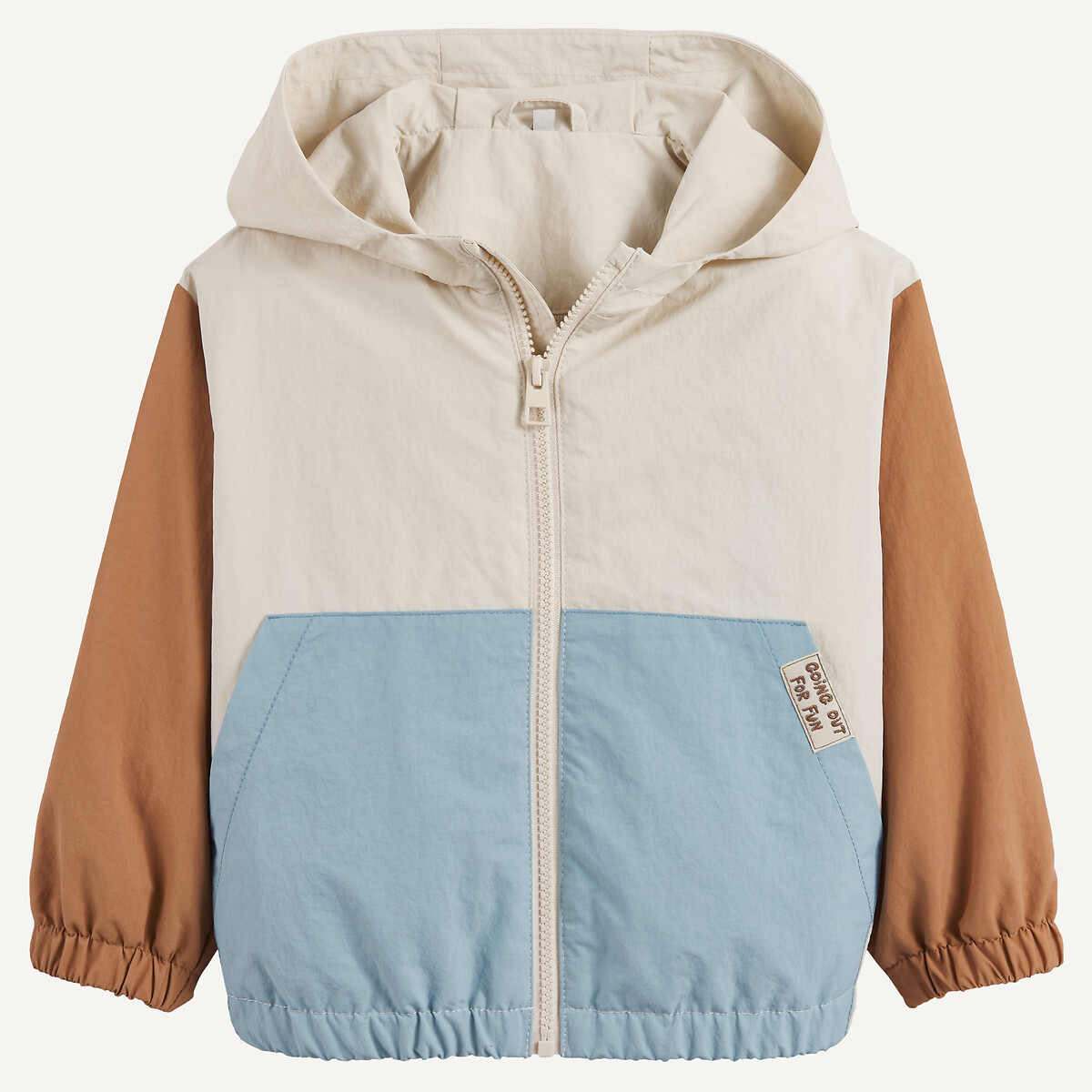 La Redoute Collections Αντιανεμικό μπουφάν με κουκούλα σε χρωματικό μπλοκ