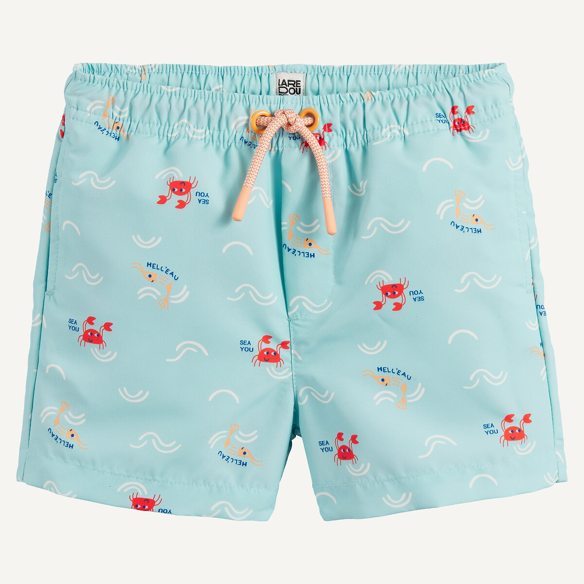 La Redoute Collections Μαγιό σορτς με στάμπα καβούρια και γαρίδες