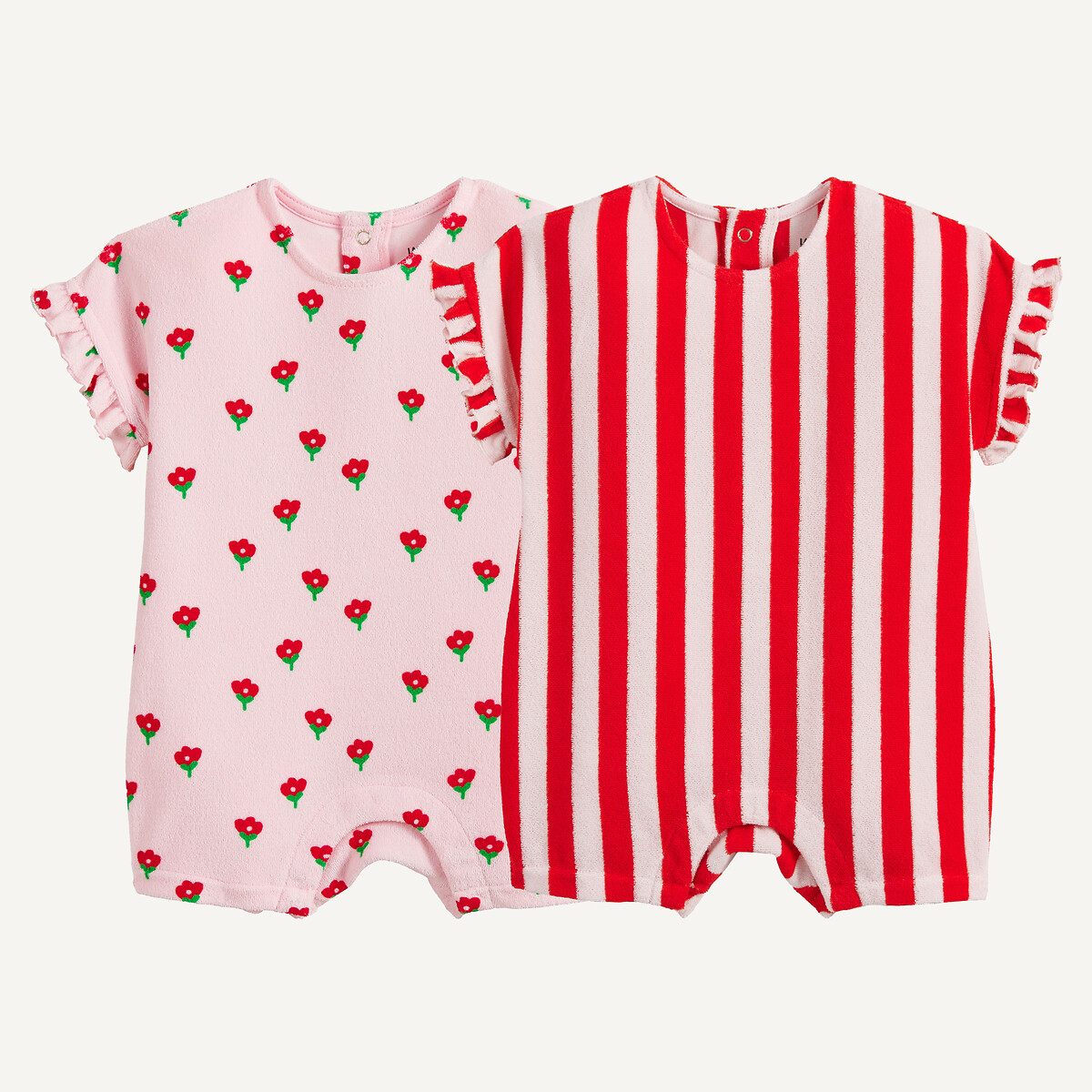 Σετ 2 ολόσωμων σορτς με λουλουδάτο μοτίβο