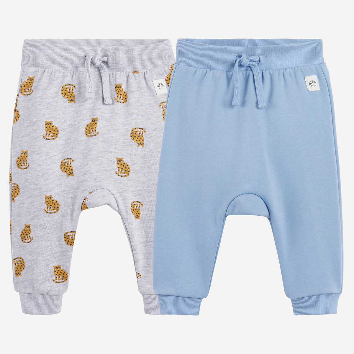 La Redoute Collections Σετ 2 βρεφικά παντελόνια σαλβάρι από φούτερ