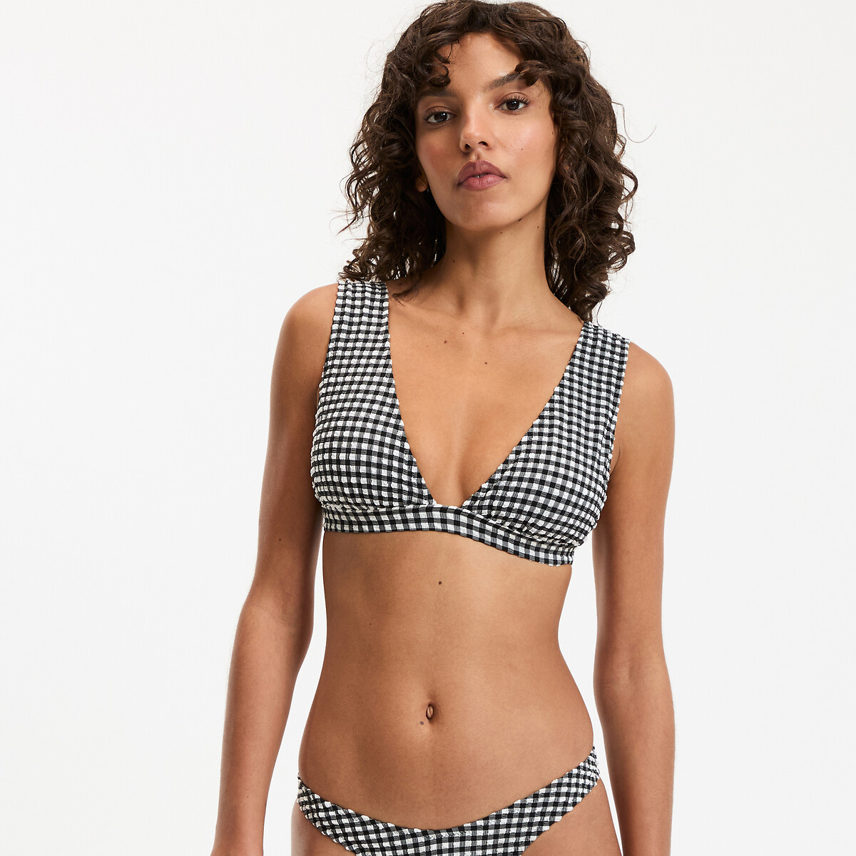 La Redoute Collections Μπικίνι τοπ με καρό σχέδιο