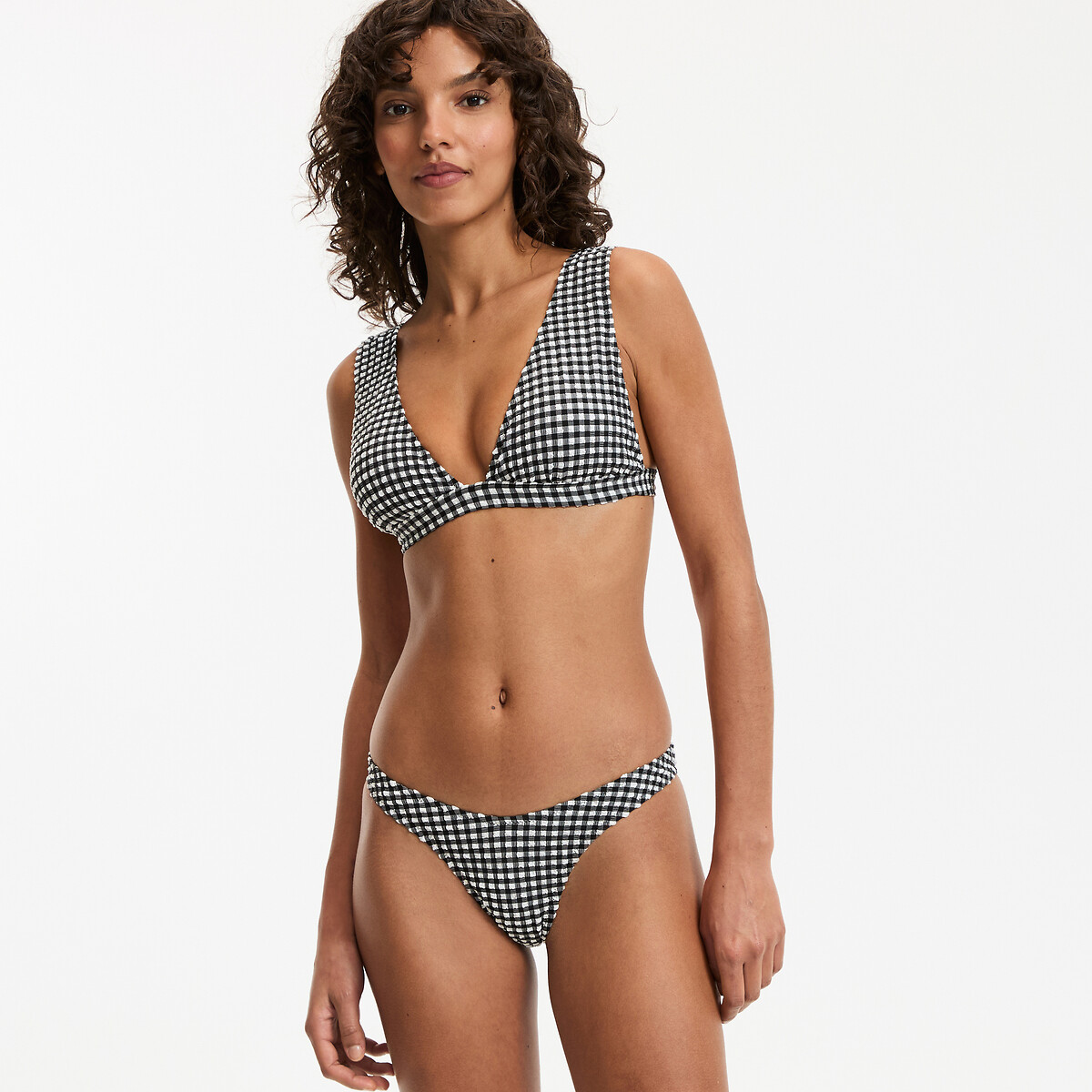 Σλιπ μαγιό με καρό σχέδιο