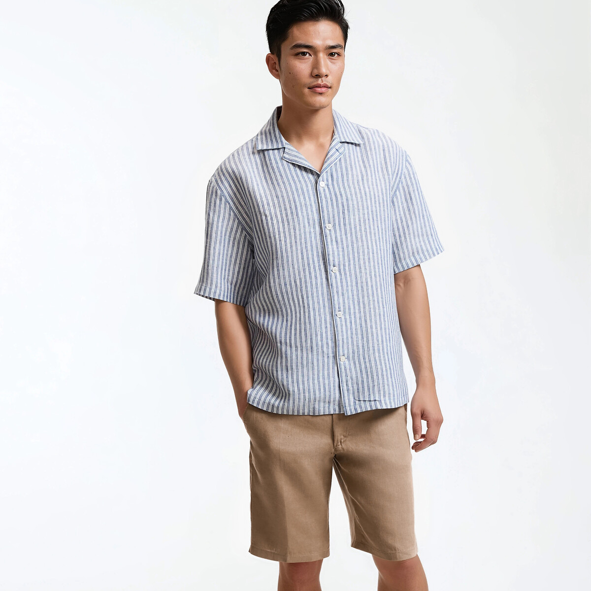 Ίσιο πουκάμισο από λινό