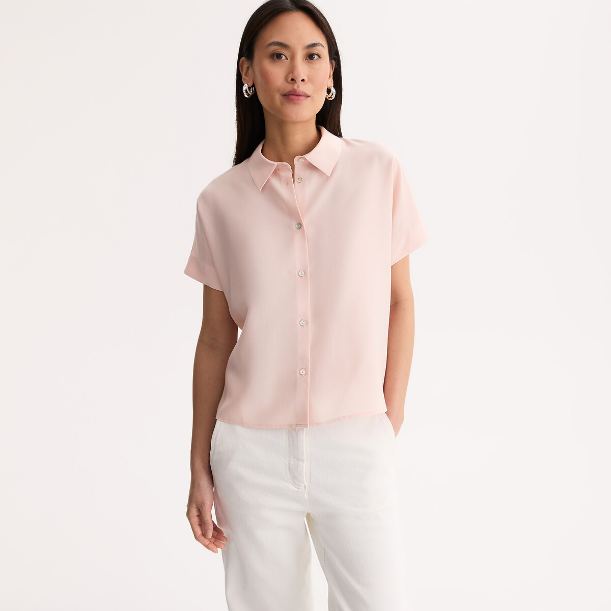 Anne Weyburn Πουκάμισο με κοντά μανίκια από lyocell