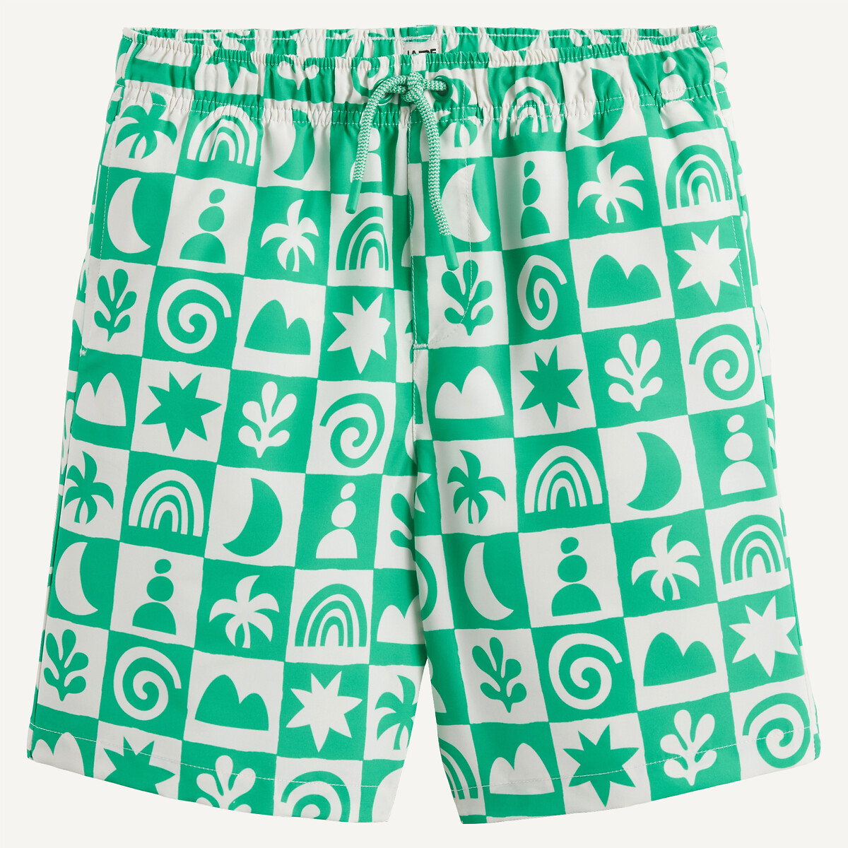 La Redoute Collections Μαγιό σορτς με καρό και γραφικά μοτίβα