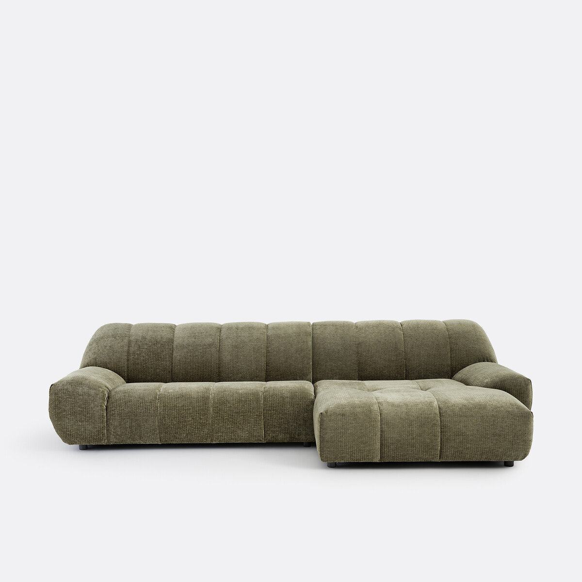 Καναπές γωνία από κοτλέ βελούδο Μ163xΠ315xΥ79cm