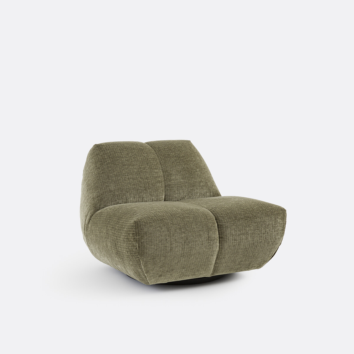 Περιστρεφόμενη πολυθρόνα ρετρό, με κοτλέ βελούδο, Nuria