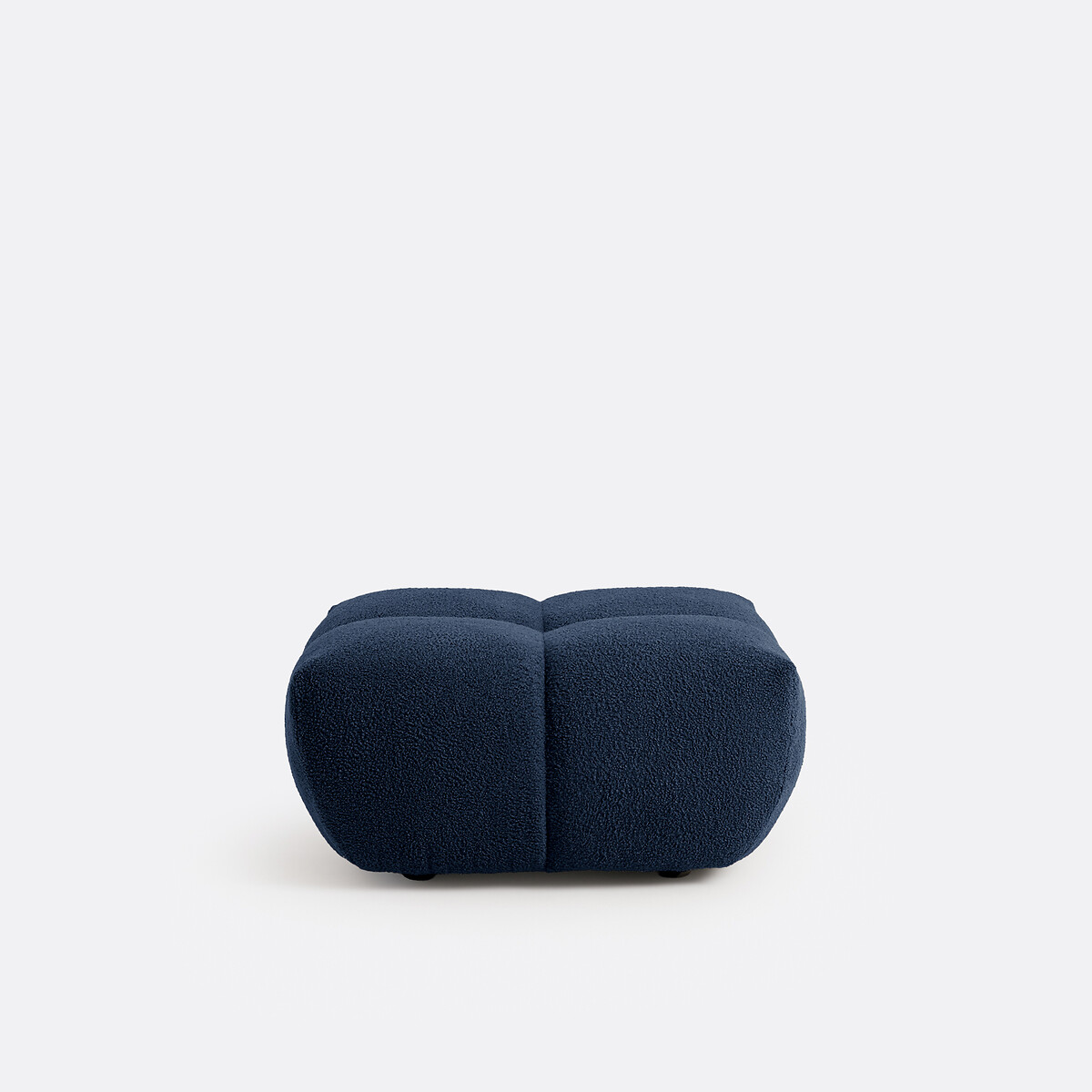 Πουφ με χοντρή υφή bouclette Μ83xΠ83xΥ42cm