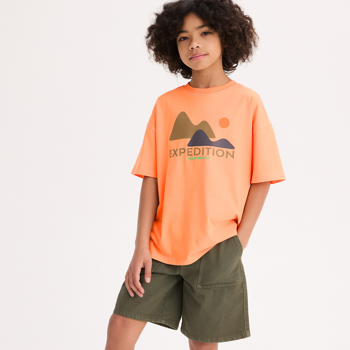 Oversize T-shirt με στρογγυλή λαιμόκοψη