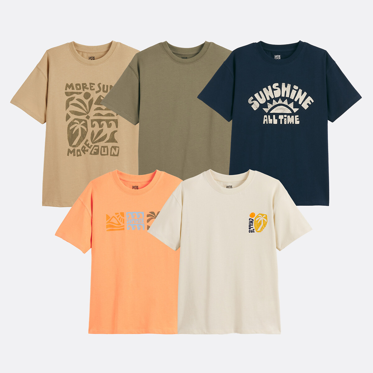 Σετ 5 κοντομάνικα T-Shirts