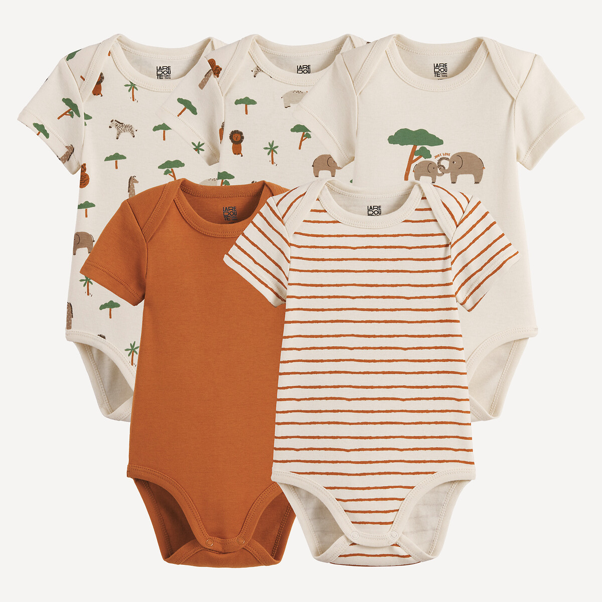 Σετ 5 κοντομάνικα κορμάκια