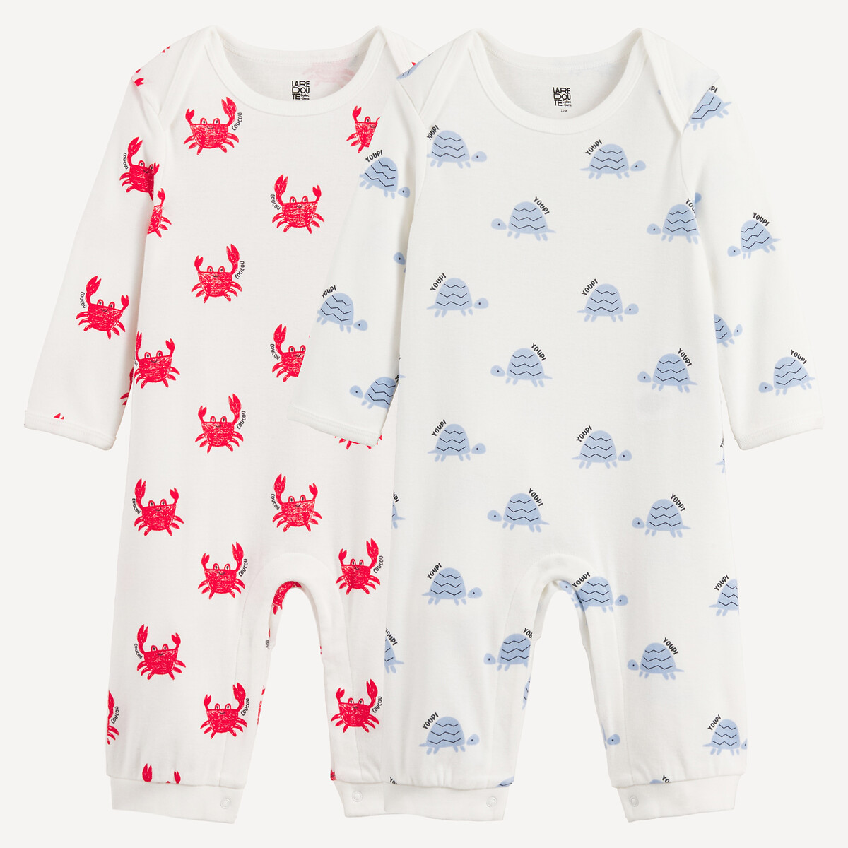 La Redoute Collections Σετ 2 ολόσωμες πιτζάμες χωρίς πόδια