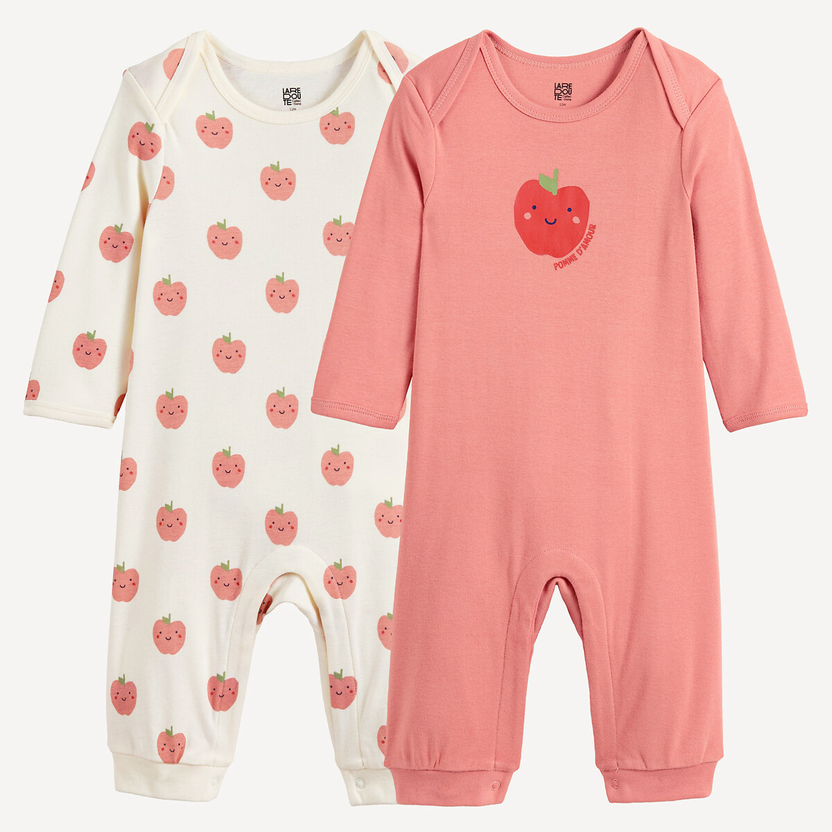 Σετ 2 ολόσωμες πυτζάμες χωρίς ποδαράκια