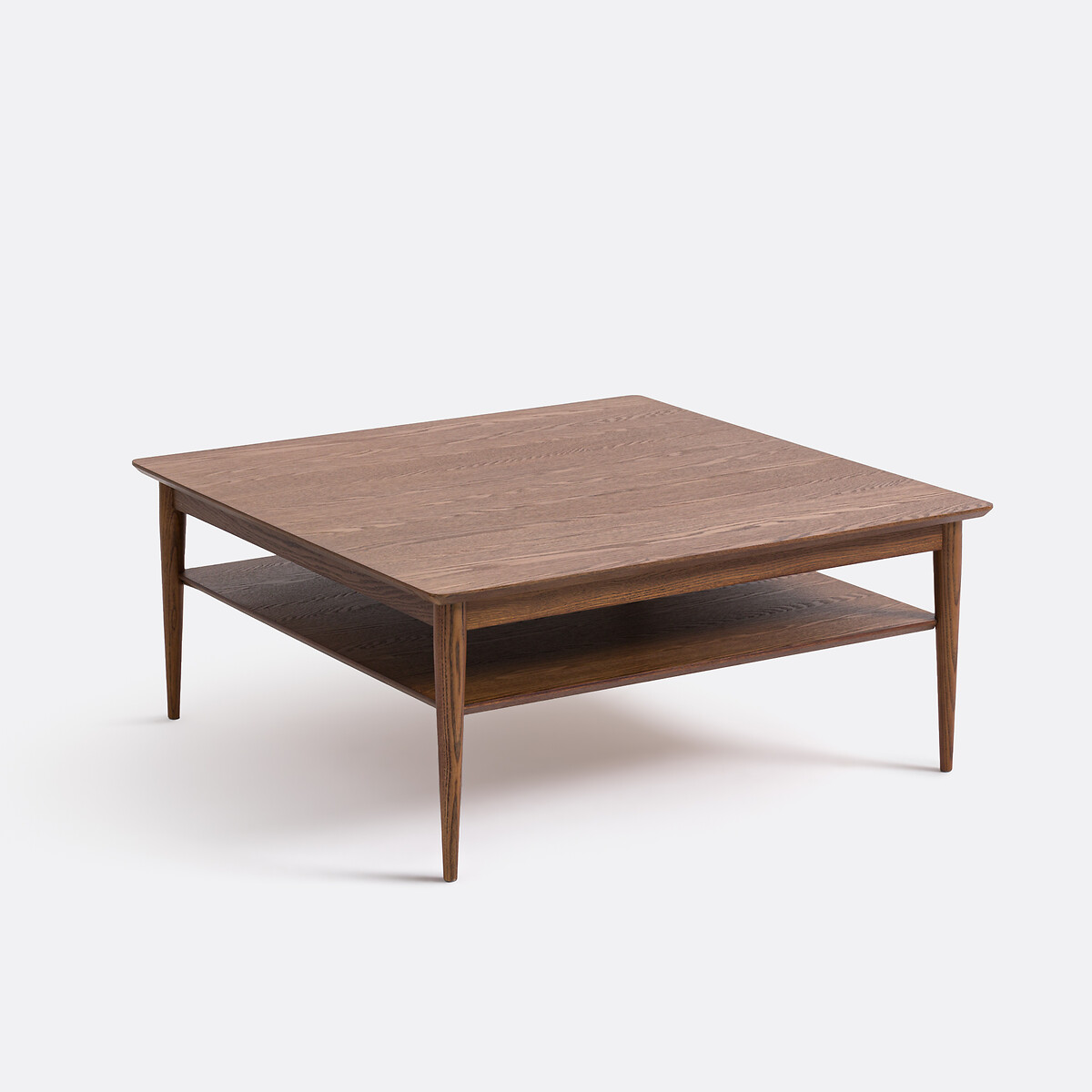 Τετράγωνο τραπεζάκι σαλονιού από μασίφ και επενδεδυμένη φτελιά Μ90xΠ90xΥ40cm